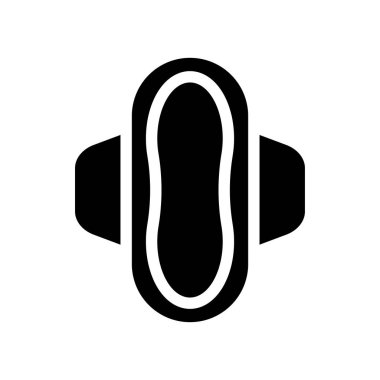 hijyenik ped simgesi. Modaya uygun hijyenik ped logo kavramı hijyen koleksiyonundan beyaz arka plan üzerinde. Web uygulamaları, mobil uygulamalar ve basılı medya kullanım için uygundur..