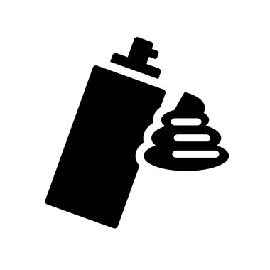 tıraş jeli simgesi. Trendy tıraş jeli logo kavramı hijyen koleksiyonundan beyaz arka plan üzerinde. Web uygulamaları, mobil uygulamalar ve basılı medya kullanım için uygundur..