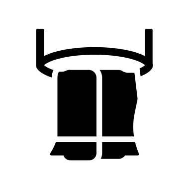 Havlu simgesi. Trendy havlu logo kavramı hijyen koleksiyonundan beyaz arka plan üzerinde. Web uygulamaları, mobil uygulamalar ve basılı medya kullanım için uygundur..