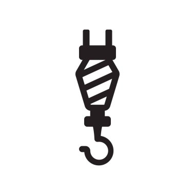 Kanca vinç simgesi. Trendy kanca vinç logo kavramı sanayi koleksiyonundan beyaz arka plan üzerinde. Web uygulamaları, mobil uygulamalar ve basılı medya kullanım için uygundur..