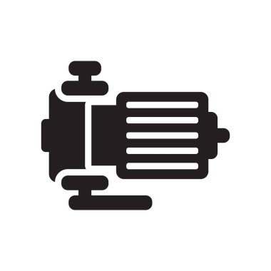 Simge pompa. Modaya uygun pompa logo kavramı sanayi koleksiyonundan beyaz arka plan üzerinde. Web uygulamaları, mobil uygulamalar ve basılı medya kullanım için uygundur..