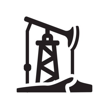 Jack simgesi pompa. Modaya uygun pompa jack logo kavramı sanayi koleksiyonundan beyaz arka plan üzerinde. Web uygulamaları, mobil uygulamalar ve basılı medya kullanım için uygundur..