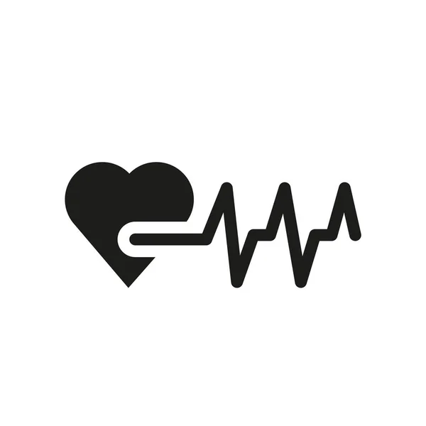 Ícone Ritmo Cardíaco Conceito Logotipo Frequência Cardíaca Moda Fundo Branco —  Vetores de Stock