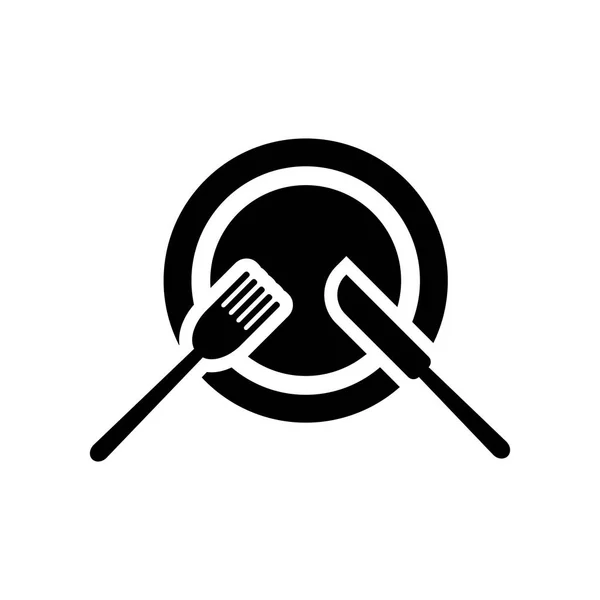 Знак Ужина Концепция Логотипа Trendy Dinner Белом Фоне Коллекции Гостиниц — стоковый вектор