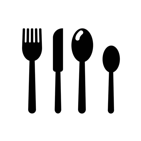 吃餐具图标 时尚饮食用具标志概念在白色背景从酒店和餐馆收藏 适用于 Web 移动应用和打印媒体 — 图库矢量图片