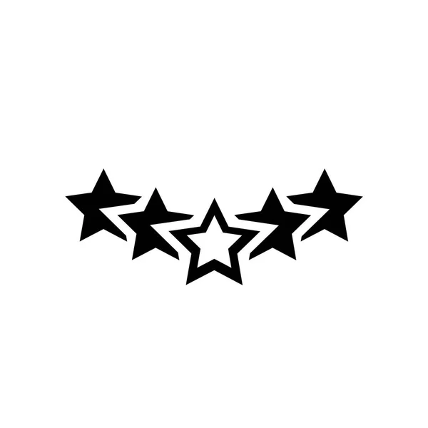 Beş yıldız simgesi. Otel ve restoran koleksiyonundan beyaz arka plan üzerinde trendy beş yıldız logo kavramı. Web uygulamaları, mobil uygulamalar ve basılı medya kullanım için uygundur..