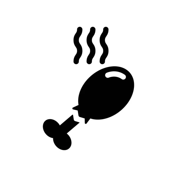 Ikone Gebratenes Hühnchen Trendiges Konzept Mit Frittiertem Hühnchen Logo Auf — Stockvektor