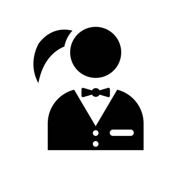 Icona Della Cameriera Trendy Concetto Del Logo Waitress Sfondo Bianco — Vettoriale Stock