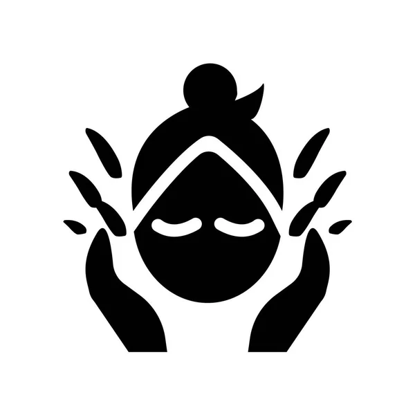 Icône Lave Visage Concept Tendance Logo Laveuse Faciale Sur Fond — Image vectorielle