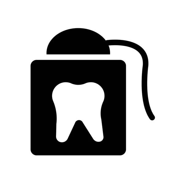 Zahnseide Trendy Zahnseide Logo Konzept Auf Weißem Hintergrund Aus Hygiene — Stockvektor