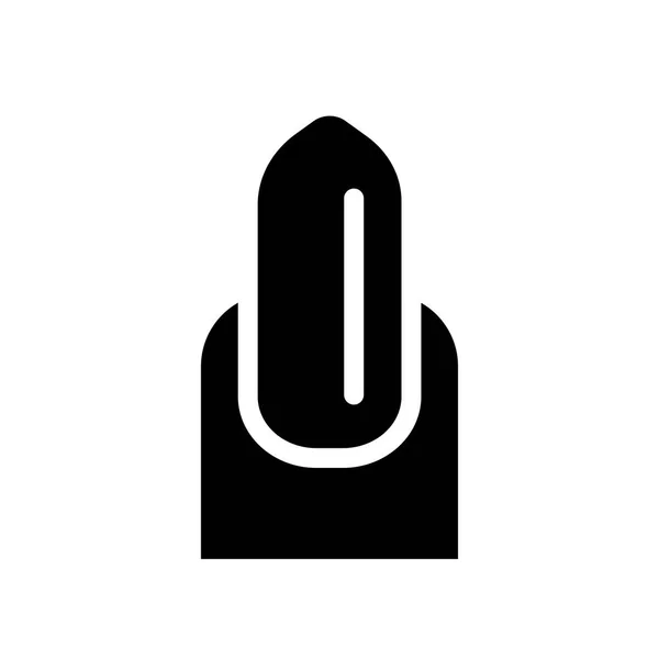 Spik Ikonen Trendiga Nail Logotyp Koncept Vit Bakgrund Från Hygien — Stock vektor