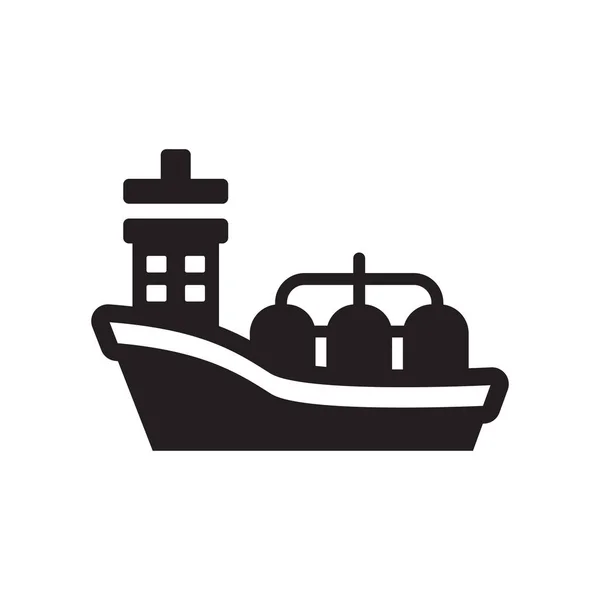 Ikon Olietankskibe Trendy Oil Tanker Logo Koncept Hvid Baggrund Fra – Stock-vektor