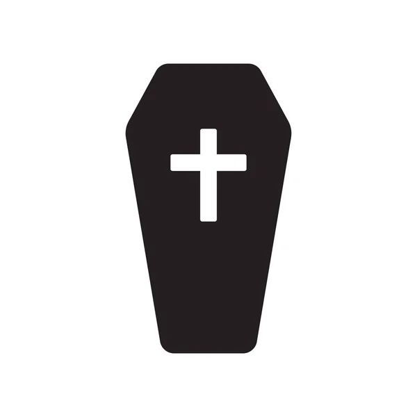 Icono Ataúd Concepto Logotipo Moda Coffin Sobre Fondo Blanco Colección — Archivo Imágenes Vectoriales