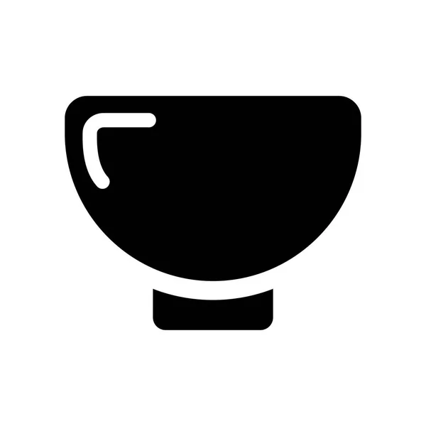 Icono Del Tazón Concepto Logotipo Moda Bowl Sobre Fondo Blanco — Vector de stock