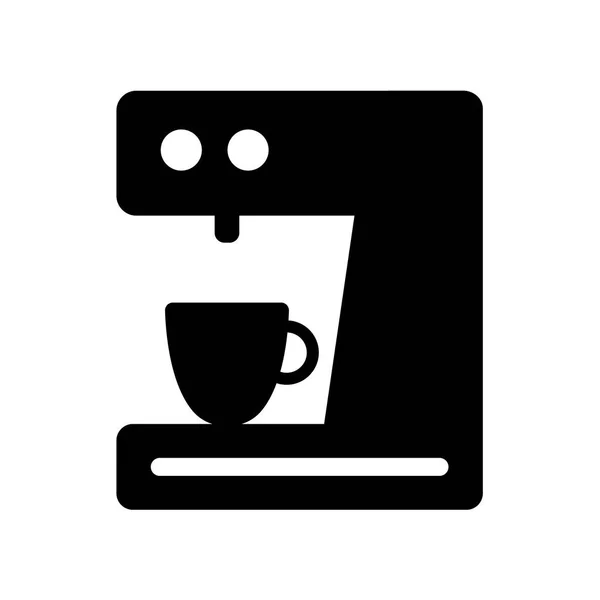 Pictograma Mașinii Cafea Conceptul Logo Mașinii Cafea Modă Fundal Alb — Vector de stoc