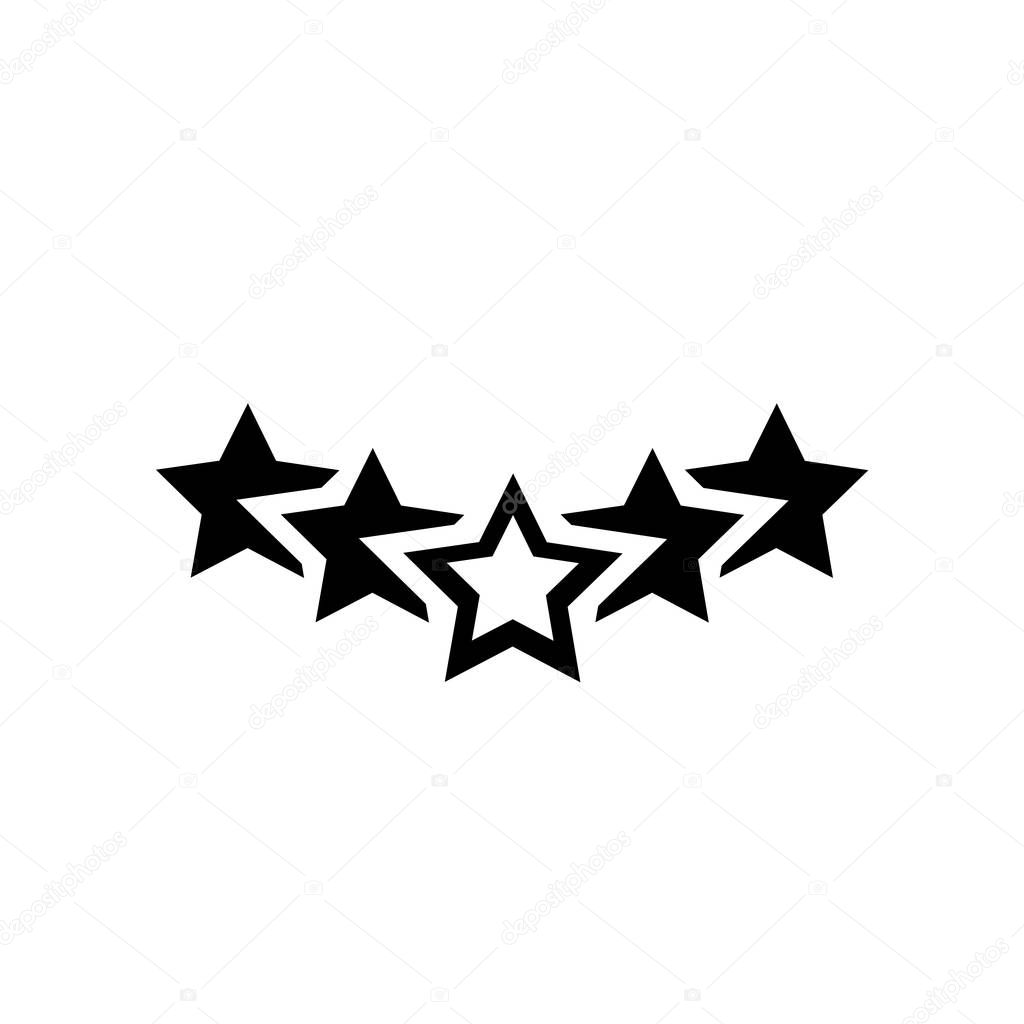 Five stars icon. Trendy Five stars logo concept on white background from Hotel and Restaurant collection. Suitable for use on web apps, mobile apps and print media.