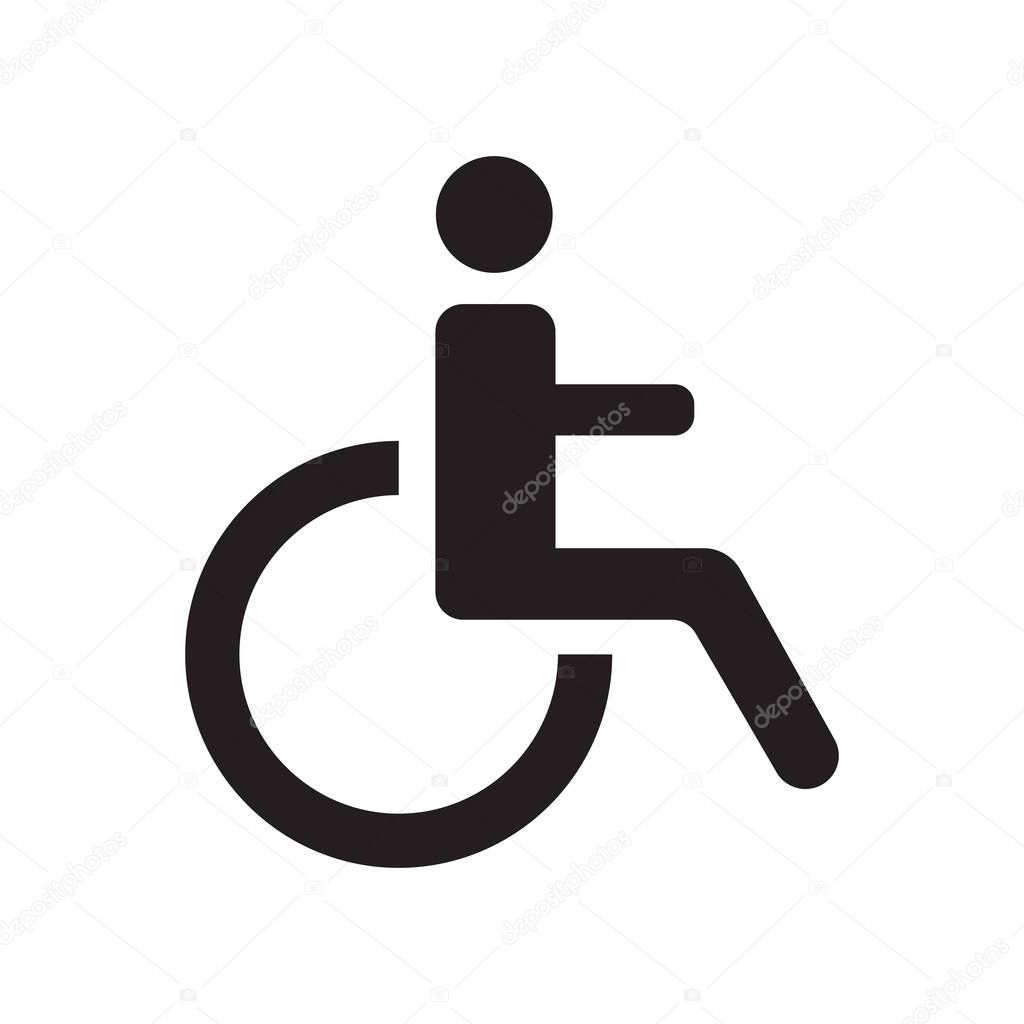 Disabled icon. Trendy Disabled logo concept on white background from Insurance collection. Suitable for use on web apps, mobile apps and print media.