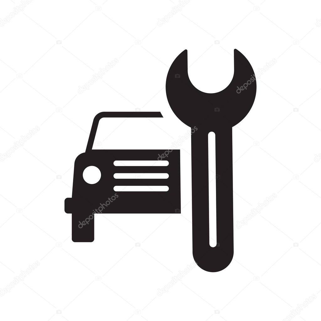 Vehicle repair icon. Trendy Vehicle repair logo concept on white background from Insurance collection. Suitable for use on web apps, mobile apps and print media.
