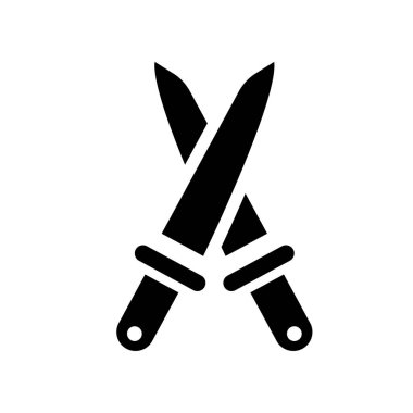 Bıçak simgesi. Trendy bıçak logo kavram mutfak koleksiyonundan beyaz arka plan üzerinde. Web uygulamaları, mobil uygulamalar ve basılı medya kullanım için uygundur..