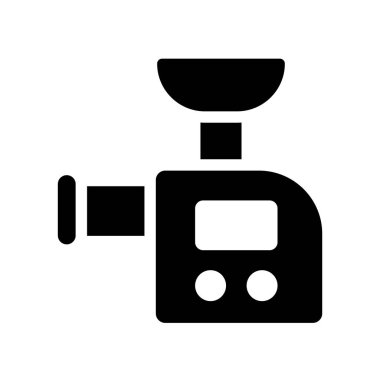Et kıyma makinesi simgesi. Trendy et kıyma makinesi logo kavram mutfak koleksiyonundan beyaz arka plan üzerinde. Web uygulamaları, mobil uygulamalar ve basılı medya kullanım için uygundur..