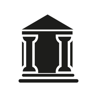 Adliye simgesi. Trendy Adliye logo kavramı hukuk ve adalet koleksiyonundan beyaz arka plan üzerinde. Web uygulamaları, mobil uygulamalar ve basılı medya kullanım için uygundur..