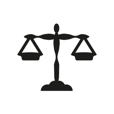 Adalet ölçek simgesi. Trendy adalet ölçek logo kavramı hukuk ve adalet koleksiyonundan beyaz arka plan üzerinde. Web uygulamaları, mobil uygulamalar ve basılı medya kullanım için uygundur..