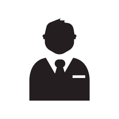 İş adamı simgesi. Modaya uygun iş adam logo kavramı Luxury Collection beyaz arka plan üzerinde. Web uygulamaları, mobil uygulamalar ve basılı medya kullanım için uygundur..