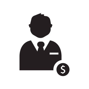 Zengin adam simgesi. Trendy Rich Luxury Collection beyaz arka plan üzerinde logo kavramı dostum. Web uygulamaları, mobil uygulamalar ve basılı medya kullanım için uygundur..