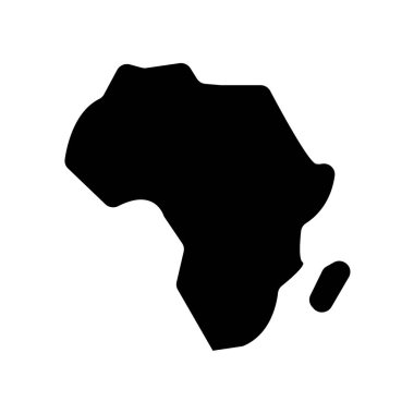 Afrika simgesi. Haritalar ve konumlar koleksiyonundan beyaz arka plan üzerinde trendy Afrika logo kavramı. Web uygulamaları, mobil uygulamalar ve basılı medya kullanım için uygundur..