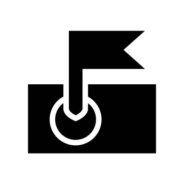 Hedef simgesi. Haritalar ve konumlar koleksiyonundan beyaz arka plan üzerinde trendy hedef logo kavramı. Web uygulamaları, mobil uygulamalar ve basılı medya kullanım için uygundur..