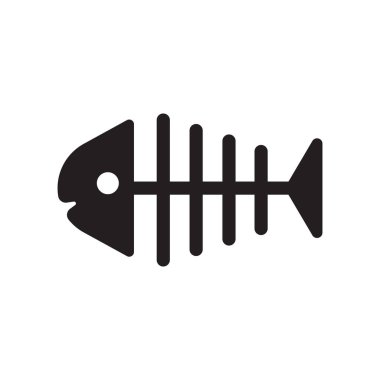 Fishbone simgesi. Trendy Fishbone logo kavramı Müzesi koleksiyonundan beyaz arka plan üzerinde. Web uygulamaları, mobil uygulamalar ve basılı medya kullanım için uygundur..