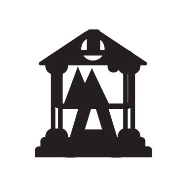 Müze tuval simgesi. Son Moda Müzesi tuval logo kavramı Müzesi koleksiyonundan beyaz arka plan üzerinde. Web uygulamaları, mobil uygulamalar ve basılı medya kullanım için uygundur..