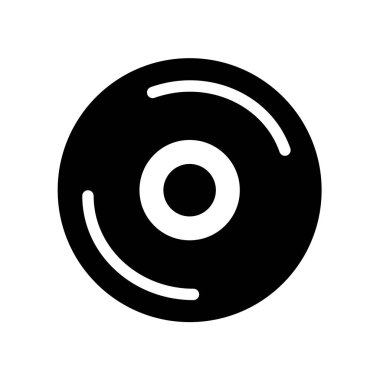 CD simgesi. Beyaz arka planda müzik koleksiyonundan trendy Cd logo kavramı. Web uygulamaları, mobil uygulamalar ve basılı medya kullanım için uygundur..