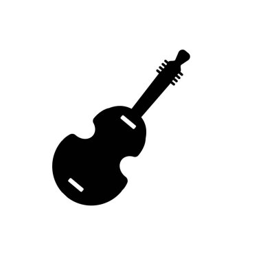 Kontrbas simgesi. Beyaz arka planda müzik koleksiyonundan trendy Kontrbas logo kavramı. Web uygulamaları, mobil uygulamalar ve basılı medya kullanım için uygundur..