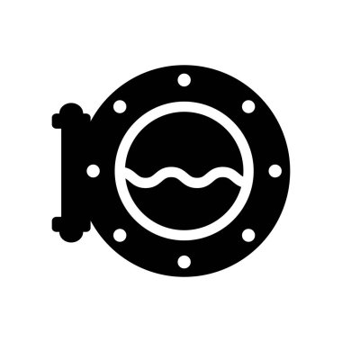 Lombar simgesi. Trendy Porthole logo kavramı deniz koleksiyonundan beyaz arka plan üzerinde. Web uygulamaları, mobil uygulamalar ve basılı medya kullanım için uygundur..