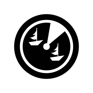 Radar algılama simgesi. Son moda Radar algılama logo kavramı deniz koleksiyonundan beyaz arka plan üzerinde. Web uygulamaları, mobil uygulamalar ve basılı medya kullanım için uygundur..