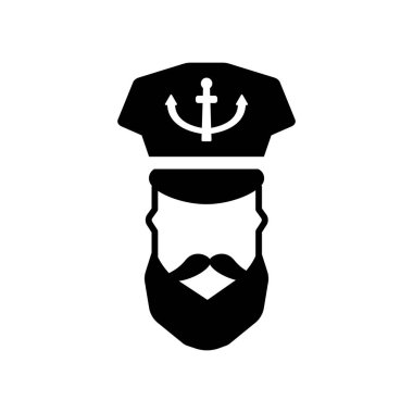 Amiral Icon Icon gemi. Trendy gemi Amiral logo kavramı deniz koleksiyonundan beyaz arka plan üzerinde. Web uygulamaları, mobil uygulamalar ve basılı medya kullanım için uygundur..