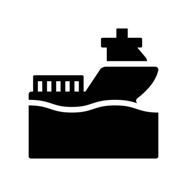 Gemi simgesi. Trendy gemi logo kavramı deniz koleksiyonundan beyaz arka plan üzerinde. Web uygulamaları, mobil uygulamalar ve basılı medya kullanım için uygundur..