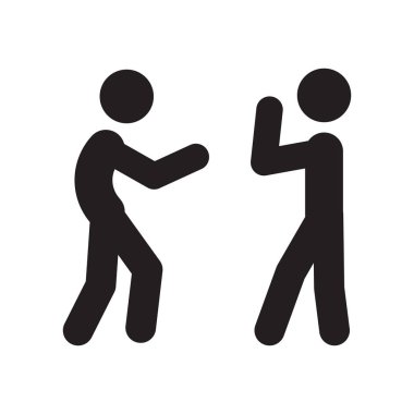 Simge mücadele. Trendy dövüş logo kavramı insanların koleksiyonundan beyaz arka plan üzerinde. Web uygulamaları, mobil uygulamalar ve basılı medya kullanım için uygundur..