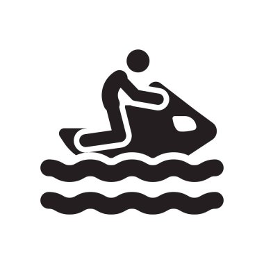 adam Jet ski simgesi. Trendy adam Jet ski logo kavramı insanların koleksiyonundan beyaz arka plan üzerinde. Web uygulamaları, mobil uygulamalar ve basılı medya kullanım için uygundur..