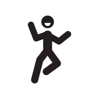 Mutlu bir adam simgesi. Son moda mutlu adam logo kavramı insanların koleksiyonundan beyaz arka plan üzerinde. Web uygulamaları, mobil uygulamalar ve basılı medya kullanım için uygundur..