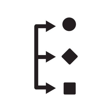 İş akışı simgesi. Modaya uygun iş akışı logo kavramı verimlilik koleksiyonundan beyaz arka plan üzerinde. Web uygulamaları, mobil uygulamalar ve basılı medya kullanım için uygundur..