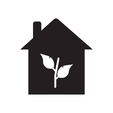 Eko ev simgesini. Trendy Eko ev logo kavramı smarthome koleksiyonundan beyaz arka plan üzerinde. Web uygulamaları, mobil uygulamalar ve basılı medya kullanım için uygundur..