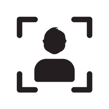 Yüz tarama simgesi. Trendy yüz logo kavramı smarthome koleksiyonundan beyaz arka plan üzerinde inceden inceye gözden geçirmek. Web uygulamaları, mobil uygulamalar ve basılı medya kullanım için uygundur..