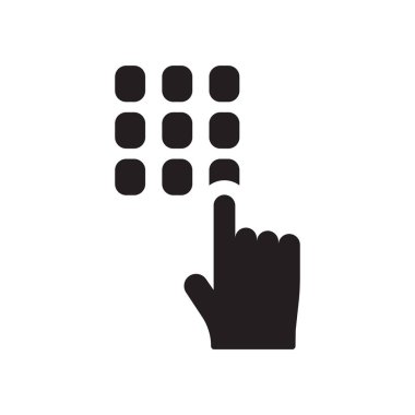 Güvenlik kodu göstergesi. Modaya uygun güvenlik kodu logo kavramı smarthome koleksiyonundan beyaz arka plan üzerinde. Web uygulamaları, mobil uygulamalar ve basılı medya kullanım için uygundur..