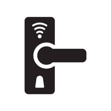 Akıllı kilit simgesi. Trendy akıllı kilit logo kavramı smarthome koleksiyonundan beyaz arka plan üzerinde. Web uygulamaları, mobil uygulamalar ve basılı medya kullanım için uygundur..