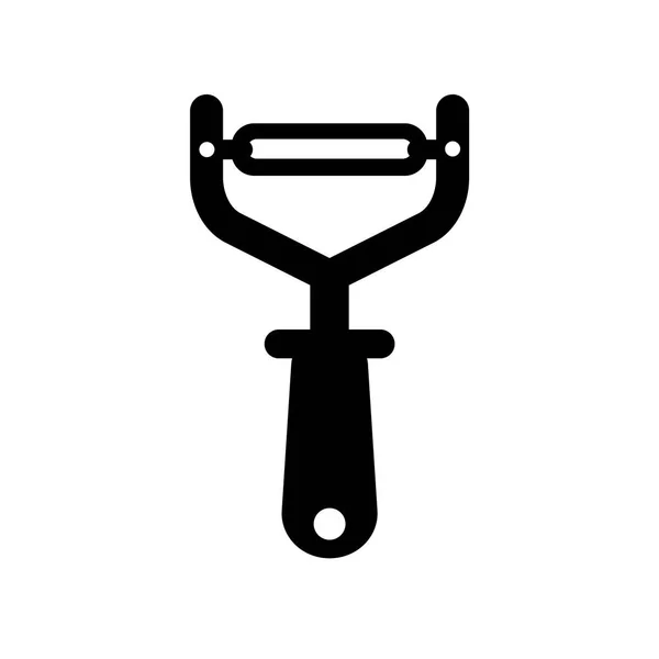 Значок Кожуры Концепция Логотипа Trendy Peeler Белом Фоне Кухонной Коллекции — стоковый вектор
