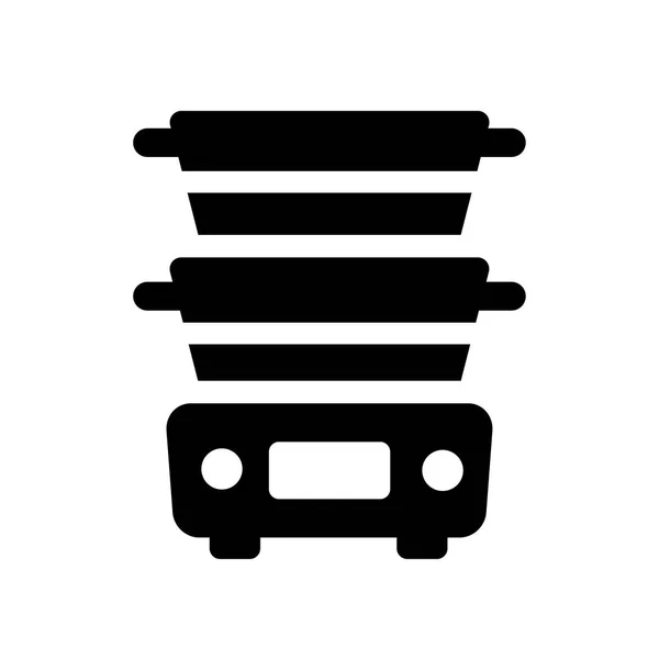 Ångbåt Ikonen Trendiga Ångaren Logotyp Koncept Vit Bakgrund Från Kitchen — Stock vektor