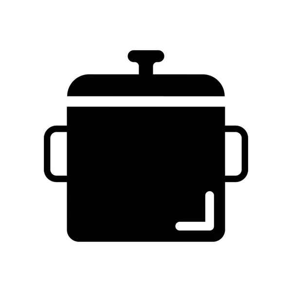 Icône Pot Ragoût Concept Logo Casserole Mode Sur Fond Blanc — Image vectorielle