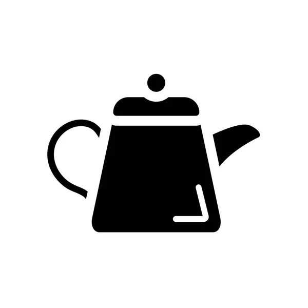 Çaydanlık Simgesi Son Moda Çaydanlık Logo Kavram Mutfak Koleksiyonundan Beyaz — Stok Vektör